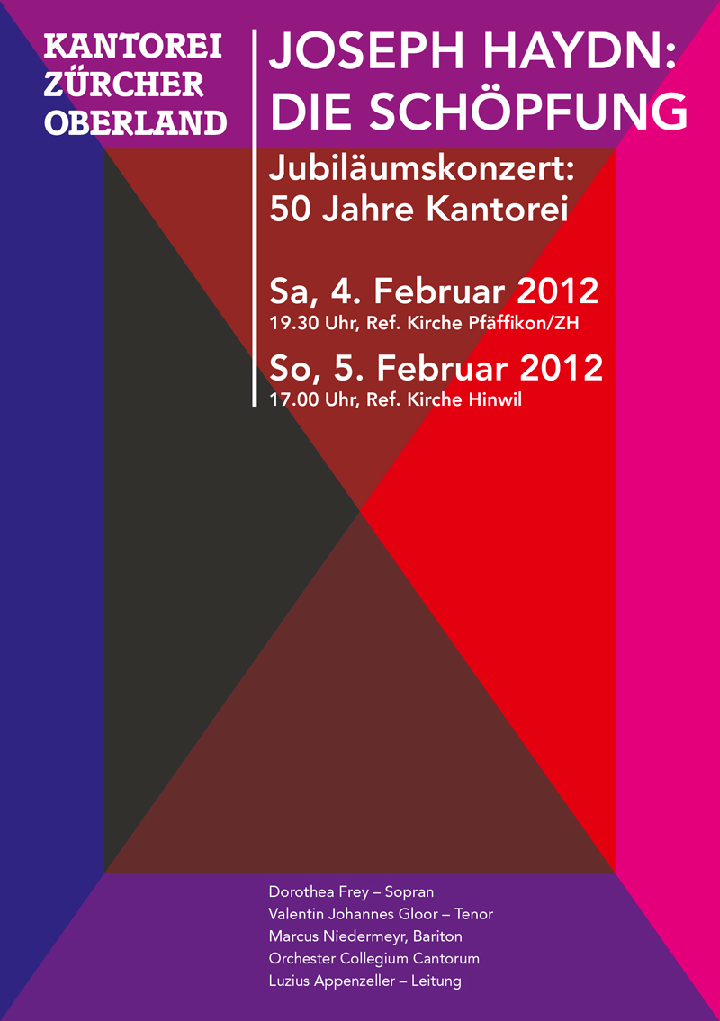 Kantorei Zürcher Oberland – Konzertplakat 2012