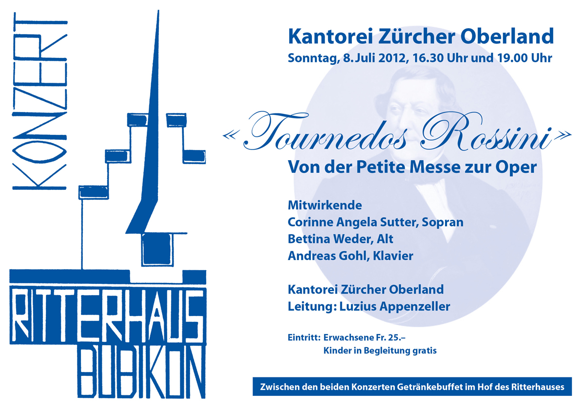 Kantorei Zürcher Oberland – Konzertplakat Ritterhauskonzert 2012
