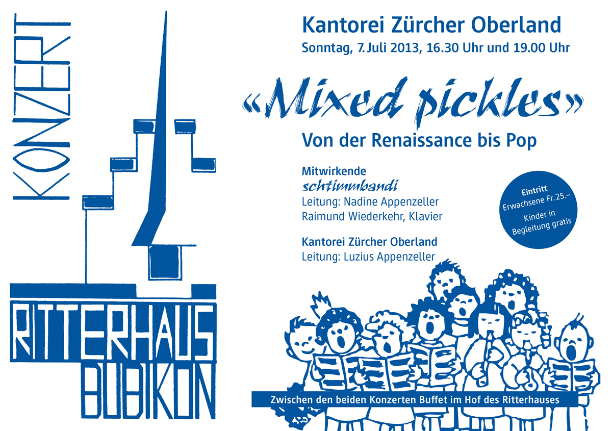 Kantorei Zürcher Oberland – Konzertplakat Ritterhauskonzert 2013
