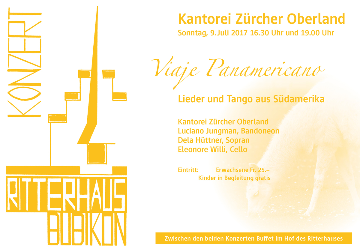 Kantorei Zürcher Oberland – Konzertplakat Ritterhauskonzert 2017